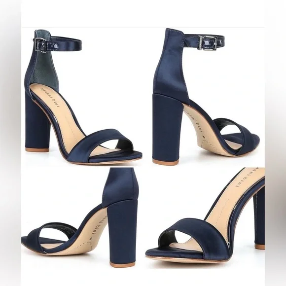 Gianni Bini Blue Block Heel Sandals - Picture 4 of 5